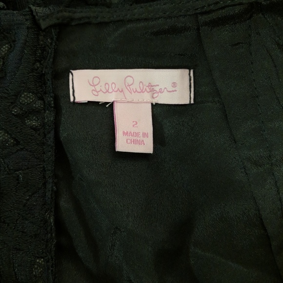 Lilly Pulitzer Black Lace Hyacinth Pencil Skirt - Picture 2 of 8